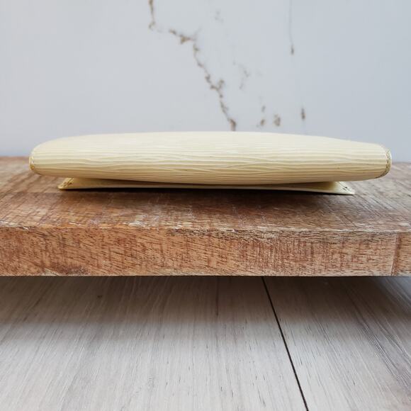 Louis Vuitton Wallet Epi Leather Butter Yellow French Flap VTG Compact Clutch LV - Picture 6 of 13